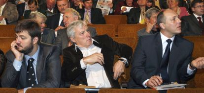 Petr Yushchenko, Yaroslav Yushchenko and Andrey Parubiy