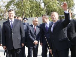 Viktor Yanukovich, Aleksandr Lukyanchenko and Andrey Klyuev