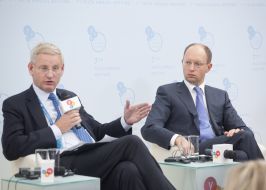 Carl Bildt and Arseniy Yatsenyuk