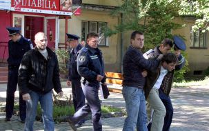 The employees of militia arrest Anatoliy Roshko