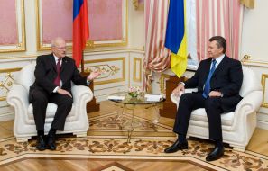 Ivan Gasparovic and Viktor Yanukovych