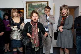 Alina Gibetinger, Oleg Kachkan with his wife, Anna Kozachenko