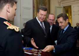 Viktor Yanukovich and Nicolas Sarkozy