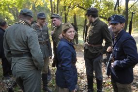Участники реконструкции боя