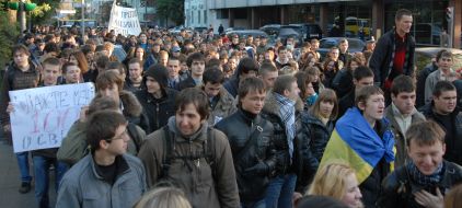 Participants of protest action