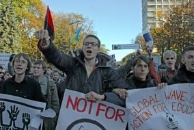 Participants of protest action