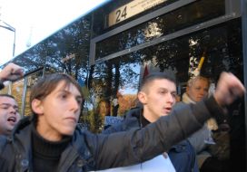 Participants of protest action