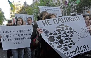 Participants of protest action