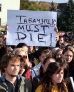 Participants of protest action