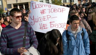 Participants of protest action