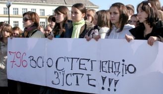 Participants of protest action