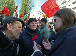 Communist party of Ukraine supporters