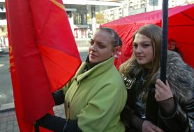 Communist party of Ukraine supporters