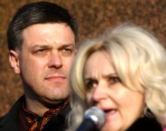 Oleg Tyagnybok and Irina Farion