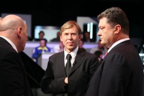 Mikhail Brodskiy, Petr Poroshenko and Sergey Sobolev