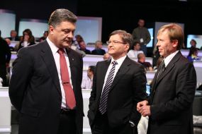 Grigoriy Nemyrya, Petr Poroshenko and Sergey Sobolev