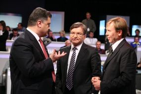 Grigoriy Nemyrya, Petr Poroshenko and Sergey Sobolev