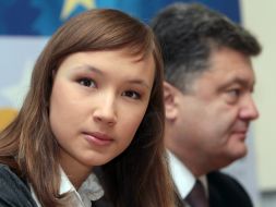 Yuliya Gurskaya and Petr Poroshenko