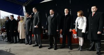 Meeting of Vitaliy Klichko with the inhabitants of Chernigov