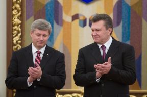 Viktor Yanukovich and Stephen Harper