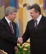 Viktor Yanukovich and Stephen Harper