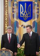 Віктор Янукович та Стівен Харпер