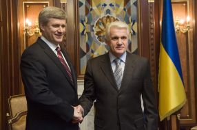 Володимир Литвин та Стівен Харпер