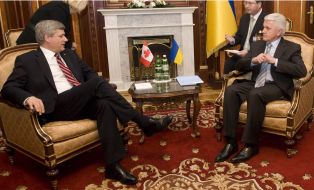 Володимир Литвин та Стівен Харпер