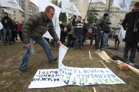 Participants of peaceful meeting