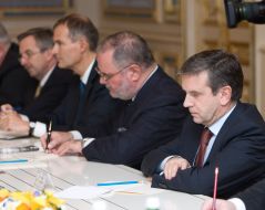 Михаил Зурабов, Жак Фор, Роберт Ли Тернер и Ганс-Юрген Гаймзет