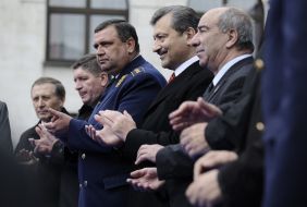 Aleksandr Momot, Vasiliy Dzharty and Mikhail Kostyuk