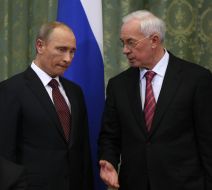 Nikolay Azarov and Vladimir Putin