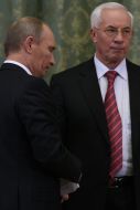 Nikolay Azarov and Vladimir Putin