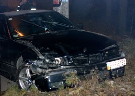 Broken in a result of accident car