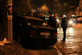 Broken in a result of accident car