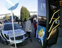 Повреждённый автомобиль ДПС ГАИ