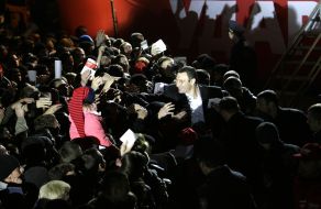 Vitaliy Klichko greets the inhabitants of Zhitomir