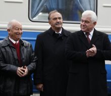 Semen Potashnik, Aleksey Krivopishyn and Anatoliy Prisyazhnyuk