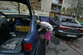 Car with the broken glass