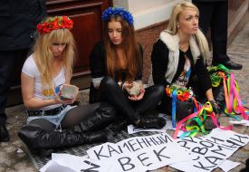 Активистки женского движения FEMEN