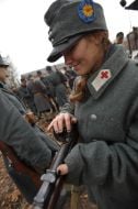 Участница военно-исторической реконструкции