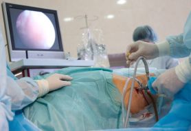 Surgeons carry out hip arthroscopy