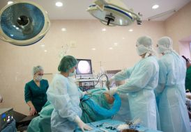 Surgeons carry out hip arthroscopy