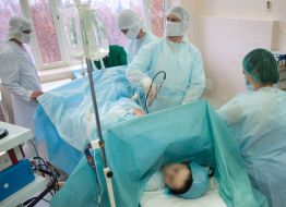 Surgeons carry out hip arthroscopy