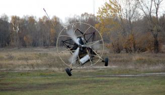 Flight to motoparaplane