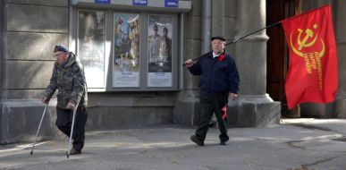 Communist party of Ukraine supporters