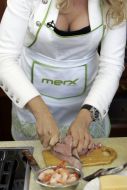 Olga Sumskaya preparing a dish