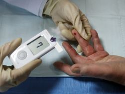 Express-test on glucose concentration in blood