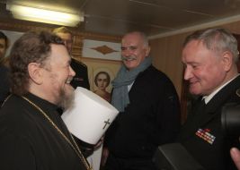 Nikita Mihalkov and metropolitan Lazar