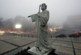 Passers-by near Hyatt hotel